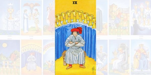 O 9 de Copas no tarot de Rider-Waite