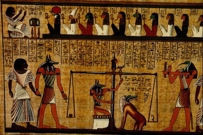 O Livro dos Mortos do antigo Egito.